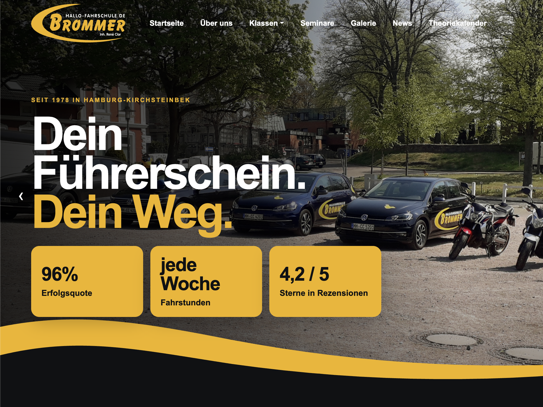 Website der Fahrschule Brommer